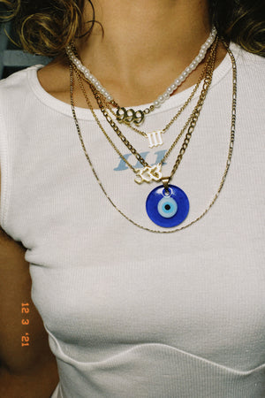 Indigo Eye Chain Necklace
